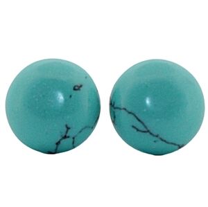 10mm Round Turquoise Silver Stud Earrings 10RSSE